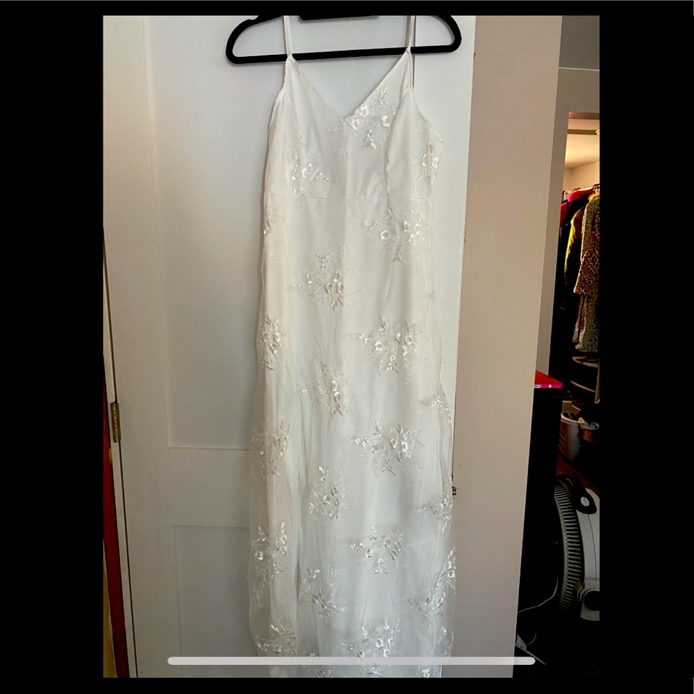 White Lacey maxi dress